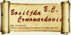 Bosiljka Crnomarković vizit kartica